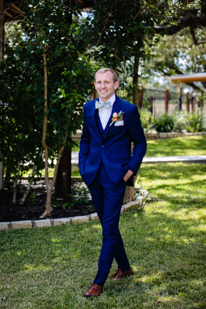 Groom Portrait at Bergheim Ranch in Boerne.  Photo by Shannon Cain Photography