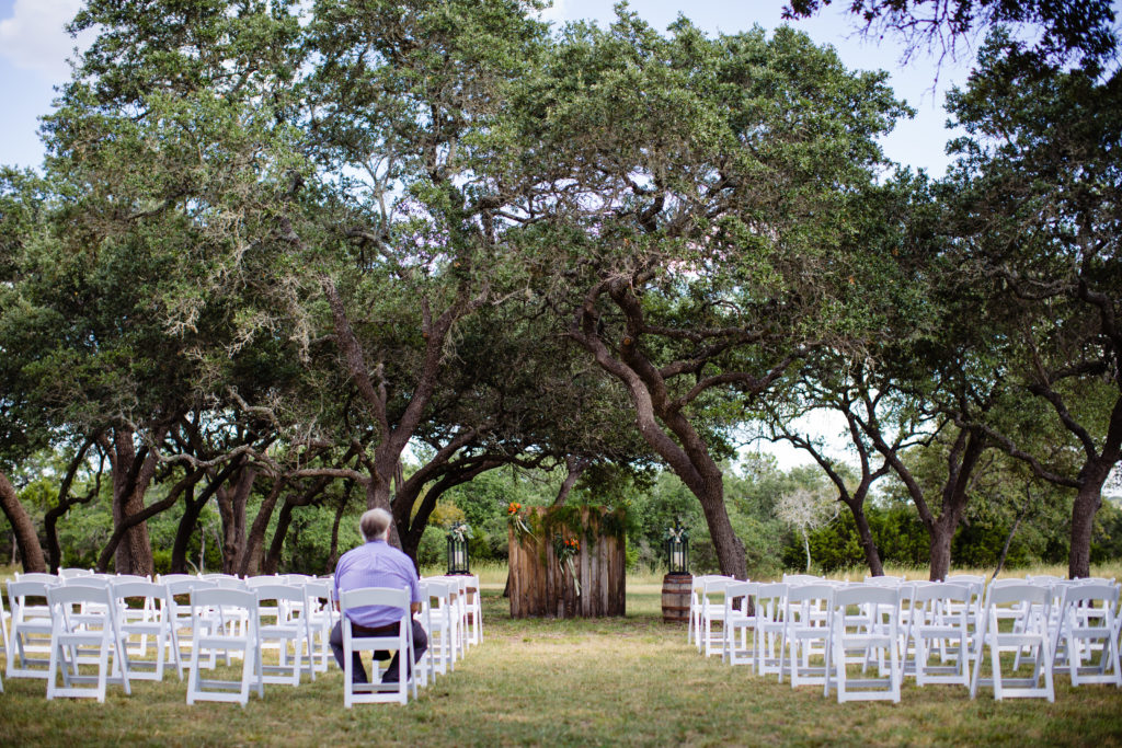 Wedding Ceremony at Bergheim Ranch in Boerne.  Photo by Shannon Cain Photography