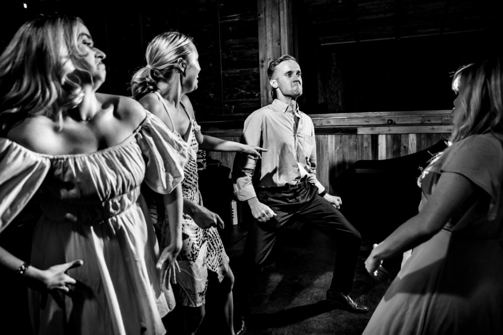 Wedding guests dance the night away at Bergheim Ranch in Boerne.  Photo by Shannon Cain Photography