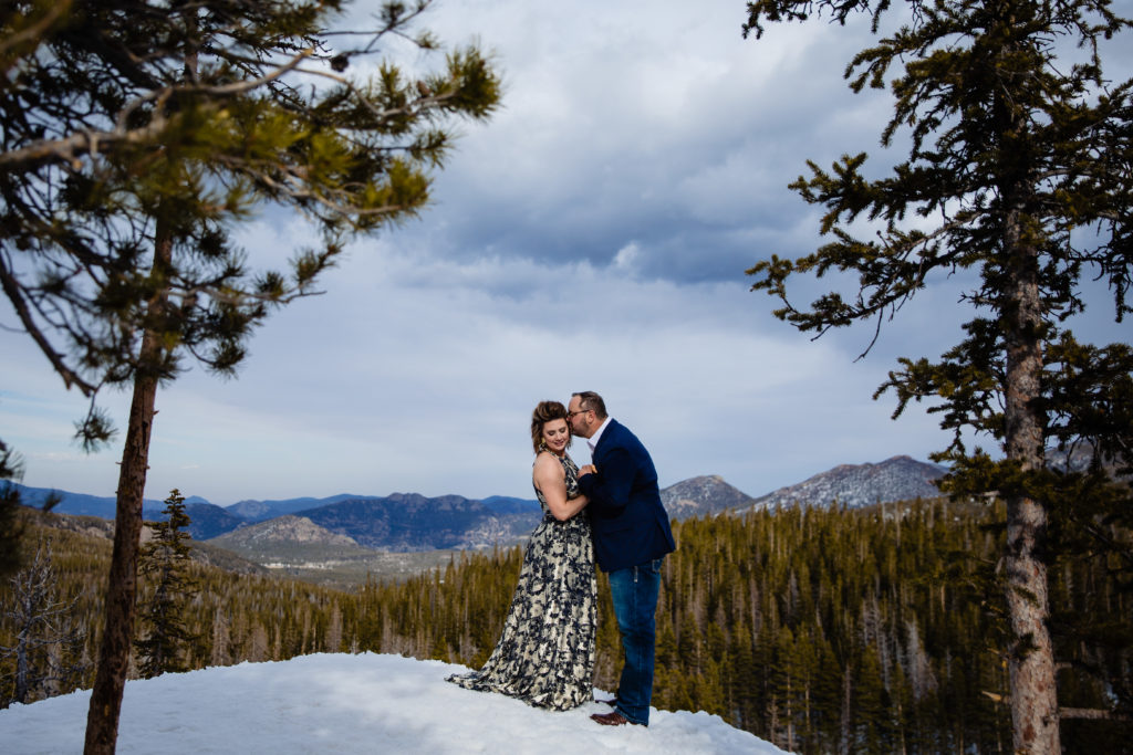 Rocky Mountain National Park Engagement Session at Dream Lake.  Photography by Shannon Cain Photography