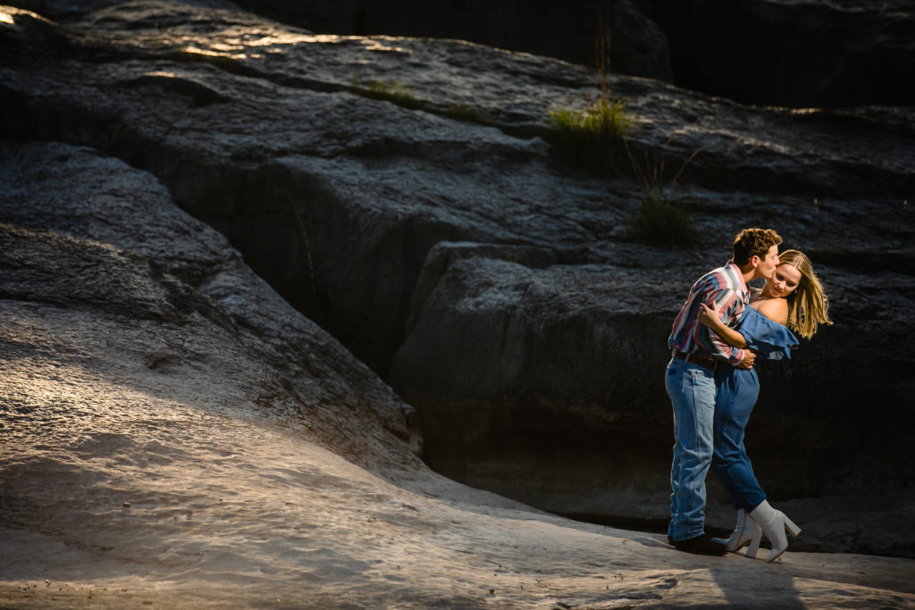 Elyzabeth and Shay's Adventure Engagement Session at Pedernales Falls State Park.  Photography by Shannon Cain Photography.