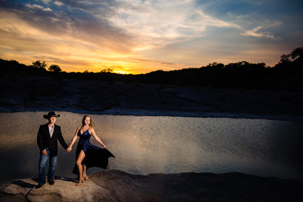 Elyzabeth and Shay's Adventure Engagement Session at Pedernales Falls State Park.  Photography by Shannon Cain Photography.