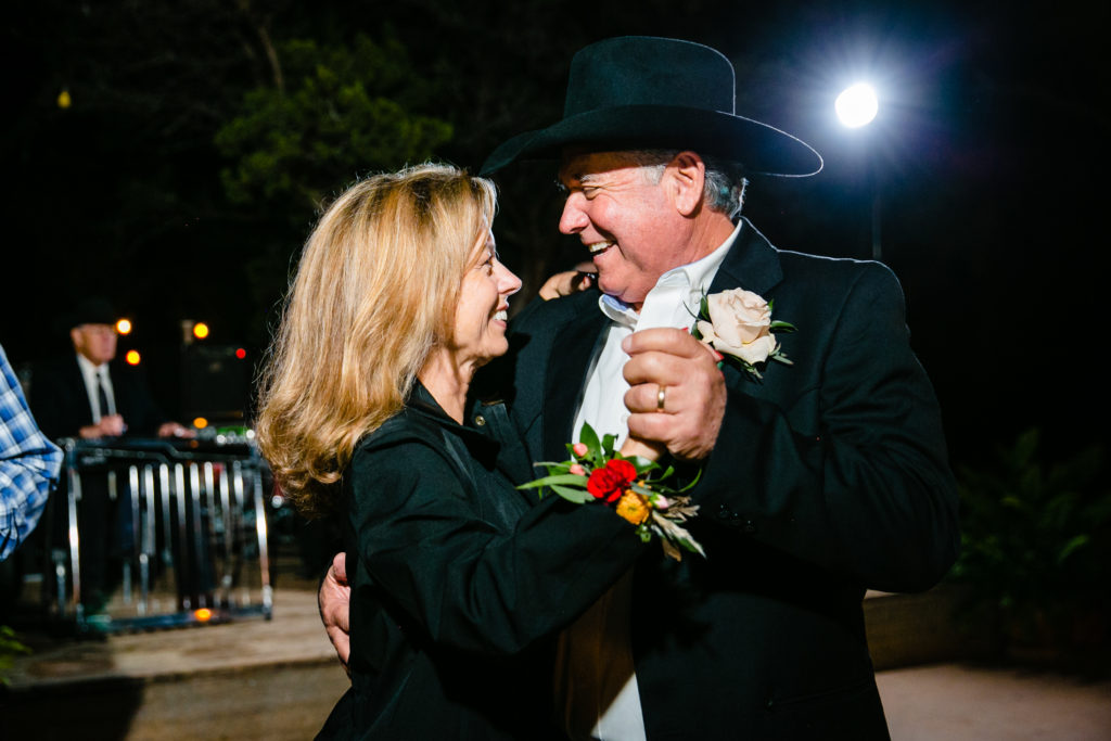 Bride and Groom get married at Perini Ranch Steakhouse in Buffalo Gap, TX near Abilene for a fall destination wedding.