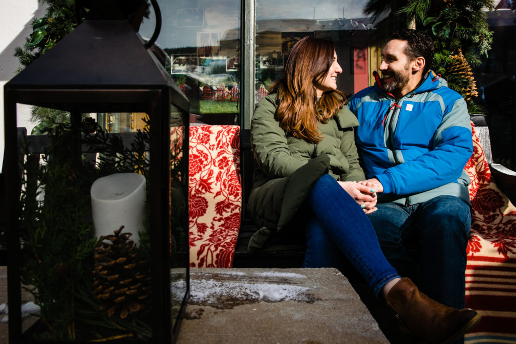 Jessie and Eric's Ski Adventure Engagement Session in Vail, Colorado.  Photography by Shannon Cain Photography