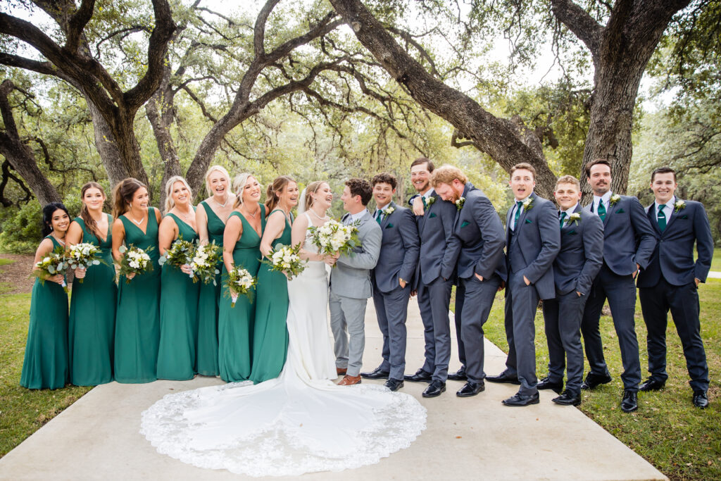 Bride and Groom get married in the little white chapel at The Chandelier of Gruene. Shannon Cain Photography