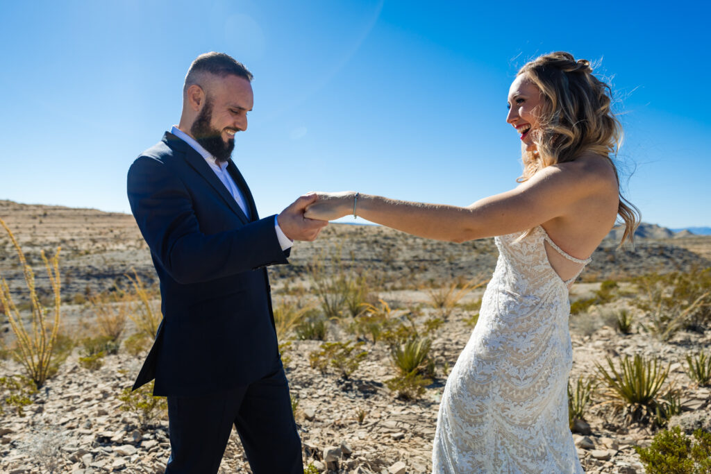 Bride and Groom have wedding at Sotol Vista Overlook in Big Bend National Park.  Shannon Cain Photography